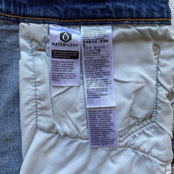 Levi's Women's 501 Cut Off Jean Shorts High Rise Button Fly Blue Denim Size 27 - Picture 8 of 11